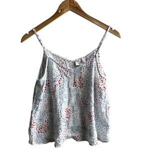 Hippie Rose‎ Floral Cami Top Casual Summer Baby Doll White Medium NWT